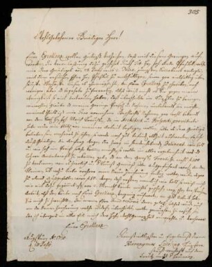 Brief von Hieronymus Sperling an Johann Friedrich von Uffenbach. Augsburg, 10.7.1730