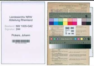 Entnazifizierung Johann Pickers , geb. 21.02.1877 (Angestellter)