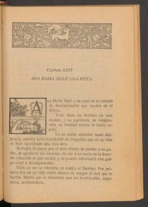 Capítulo XXVI - Ana María sigue una pista
