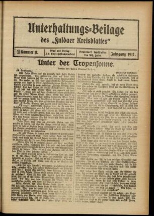 Ausgabe vom Sonntag, den 18. März 1917.