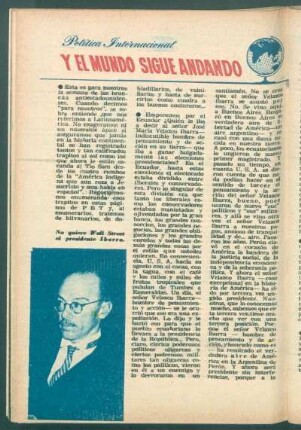 Y el mundo sigue andando : Política internacional
