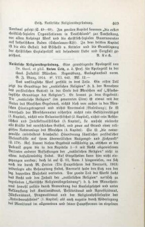 469-471 [Rezension] Seitz, Anton, Natürliche Religionsbegründung