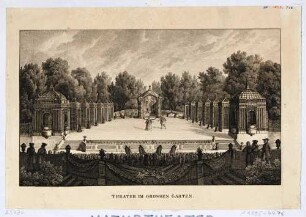 Freilichttheater im Großen Garten in Dresden, aus den Abbildungen zur Chronik Dresdens von 1835