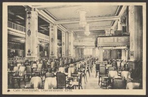 Ansichtskarte Innenraum des „Café Moritzplatz“, Oranienstraße 43-44 [1/2]