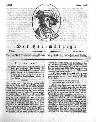 Nro. 146, Freitag, den 22. Julius 1808