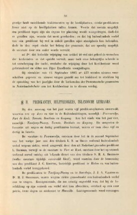 § II. Predikanten, hulppredikers, inlandsche leeraars