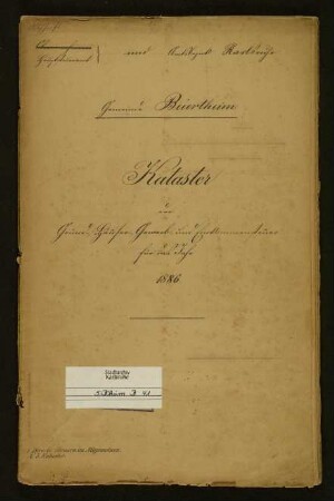 Steuerkataster (Kataster der Grund-, Häuser- und Erwerbssteuer; Abschriften)