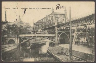 Ansichtskarte Überführung der Hochbahn über den Landwehr-Kanal nähe Trebbiner Straße