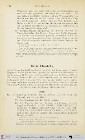 Marie Elisabeth (Nr. 851)