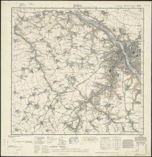Meßtischblatt 4846 : Meißen, 1939 : Meißen. - Umdr.-Ausg., aufgen. 1909 u. 1934, bericht. 1934. - 1:25000. - Leipzig, 1939. - 1 Kt.