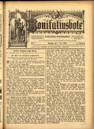 Ausgabe vom Samstag, den 04. Mai 1895.