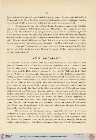 XXXIX. Cod. Trübn. 1472