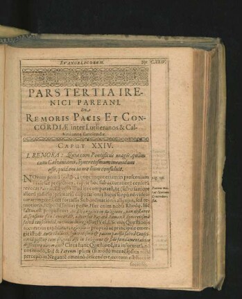 Caput XXIV. I. Remora: Quia cum Pntificiis magnis, quam cum Calvinianis, Syncretismum ineundum esse ...