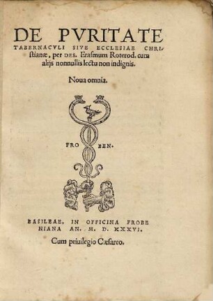 De Pvritate Tabernacvli Sive Ecclesiae Christianae