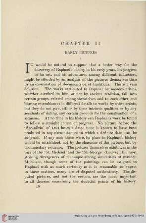 Chapter II: Early pictures