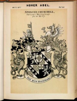 Taf. 355. Spencer-Churchill, Herzog v. Marlborough. seit 24. VIII. 1731.