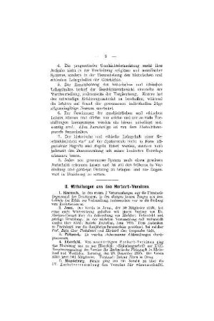 Mitteilungen aus den Herbart-Vereinen