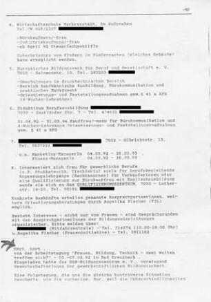 Hört, hört... : Von der Arbeitstagung "Frauen, Bildung, Technik - zwei Welten treffen sich?" - 05. - 07.02.92 in Bad Kreuznach