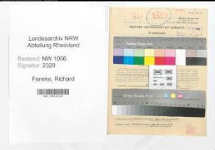 Entnazifizierung Richard Fenske , geb. 06.09.1905 (Arbeiter)