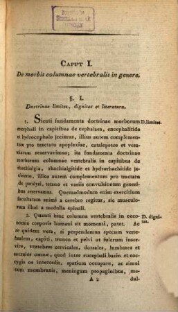 Praxeos medicae universae praecepta, 2,1,2. continens Doctrinam de Morbis Columnae Vertebralis ...
