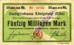 Fünfzig Millionen Mark