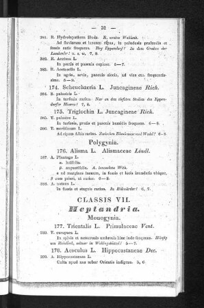 Classis VII. Heptandria.