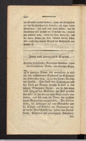Zwey und zwanzigstes Kapitel.