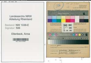 Entnazifizierung Anna Ellenbeck , geb. 26.02.1891 (Gemuesehaendlerin)