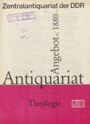 Nr. 1880: Theologie