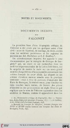 1918/19: Documents inédits sur Falconet