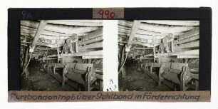 Kurzbandantrieb über Stahlband in Förderrichtung gesehen auf Bismarck