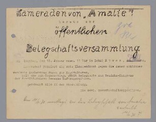 "Kameraden von 'Amalie'!"