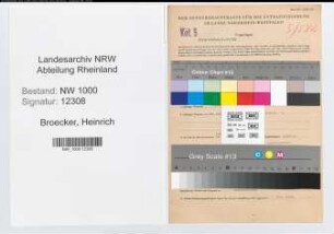 Entnazifizierung Heinrich Broecker, geb. 28.02.1888 (Landesobersekretaer)