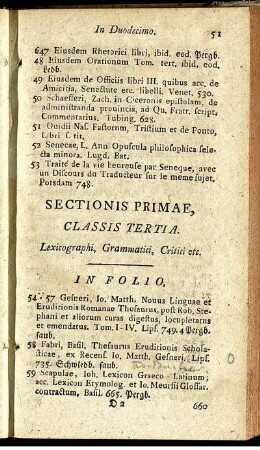 Classis Tertia.