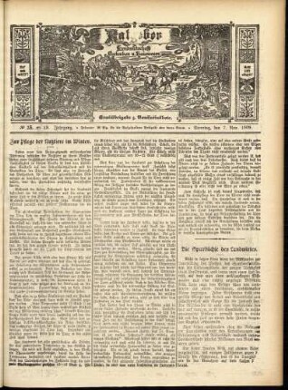 Ausgabe vom Sonntag, den 07. November 1909.
