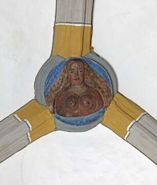 Schlußstein mit weiblichem Brustbild