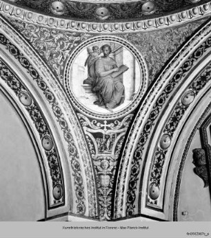 Freskendekoration mit Engelreigen, Evangelisten und Szenen der Genesis : Pendentifs mit Evangelisten