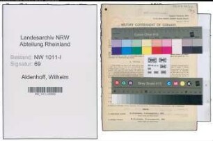 Entnazifizierung Wilhelm Aldenhoff , geb. 16.03.1887 (Sparkassenangestellter)