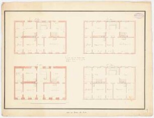 Wohnhaus Unter den Linden 31, Berlin: Grundriss 1., 2., 3. und 4. Etage