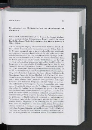Publikationen von Miarbeiterinnen und Mitarbeitern der "Auskunft".