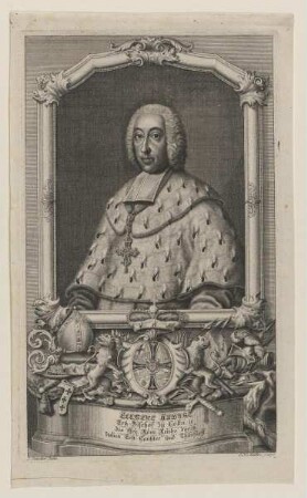 Bildnis des Clemens August, Erz-Bischof zu Cölln