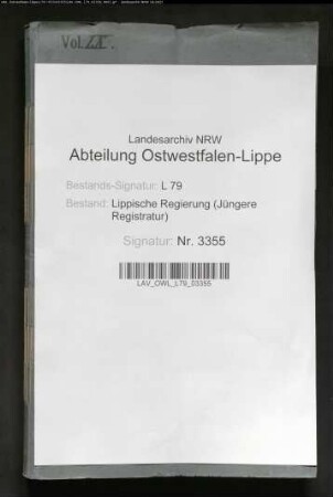 Kommunalwegebau im Amt Varenholz - Generalia -, Band 9