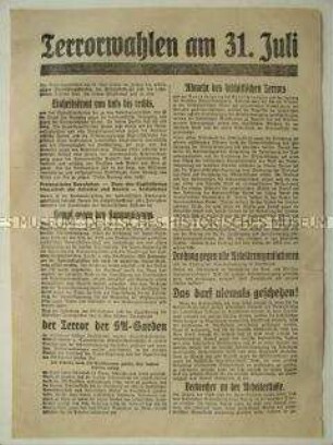 Illustriertes Flugblatt des Kommunistischen Jugendverbands