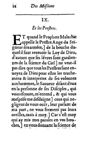IX. Et les Prestres