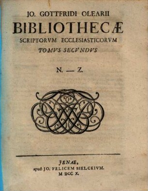 Bibliotheca scriptorum ecclesiasticorum, 2