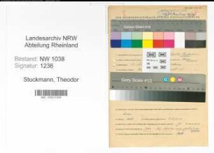 Entnazifizierung Theodor Stuckmann , geb. 16.11.1905 (Schlosser)