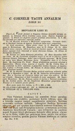C. Cornelii Taciti Opera : ad optimorum librorum fidem, 2. Annalium libri sex posteriores : ad optimorum librorum fidem