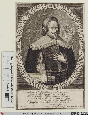 Bildnis Gregorius Biccius (eig. Georg Bieck)