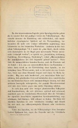 Lateinische Volksetymologie und Verwandtes