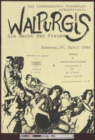 Das Lesbenarchiv Frankfurt präsentiert: Walpurgis : Die Nacht der Frauen